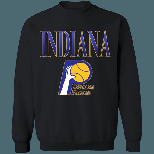 Indiana Pacers Retro NBA Script Graphic Crewneck Sweatshirt - For Fans - Image 4