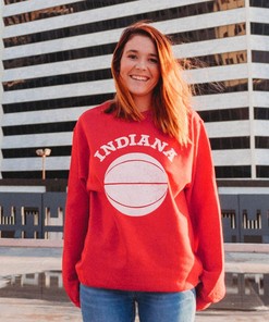 Indiana University Basketball Red Crewneck Sweatshirt - Official College Apparel - NCAA Shirts for Men