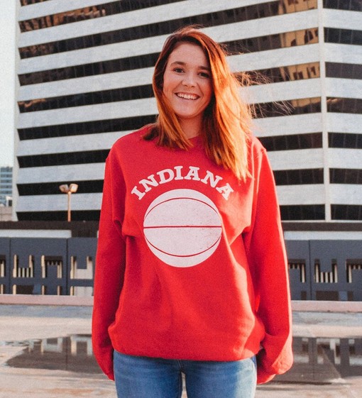 Indiana University Basketball Red Crewneck Sweatshirt - Official College Apparel - NCAA Shirts for Men