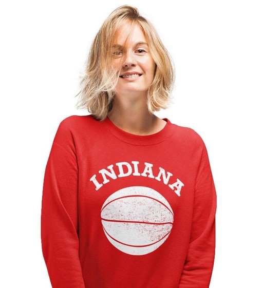 Indiana University Basketball Red Crewneck Sweatshirt - Official College Apparel - NCAA Shirts for Men - Image 2