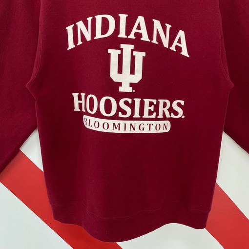 Indiana University Crewneck Sweater with Red Logo Print - Classic College Shirts - State University Shirts - Image 2