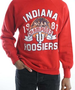 Indiana University Pullover - Vintage 90s Shirt - College Jumper - NCAA Shirts for Women