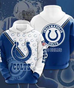 Indianapolis Colts All Over Print 3D Hoodie with Custom Design for Fans