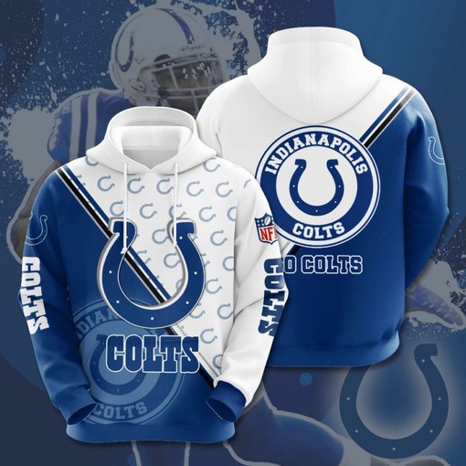 Indianapolis Colts All Over Print 3D Hoodie with Custom Design for Fans
