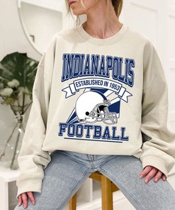 Indianapolis Football Crewneck Sweatshirt Hoodie Shirt, Retro NFL Shirt for Indianapolis Fans, NCAA Shirts for Men