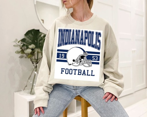 Indianapolis Football Sweatshirt, Vintage Retro NFL Shirt for Indianapolis Fans, NCAA Shirts for Men