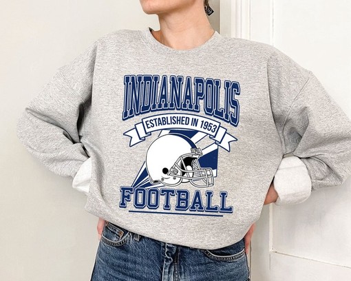 Indianapolis Football Team Sweatshirt, Retro NFL Football Shirt for Indianapolis Fans, NCAA Shirts - Image 2