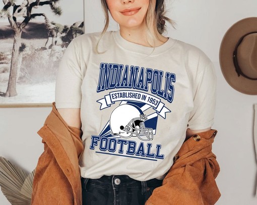 Indianapolis Football Team Sweatshirt, Retro NFL Football Shirt for Indianapolis Fans, NCAA Shirts - Image 4