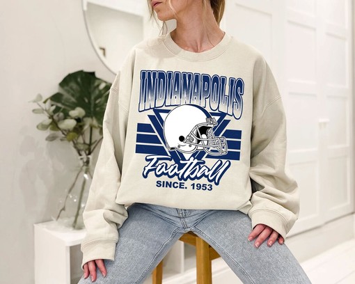 Indianapolis Football Team Sweatshirt, Vintage NFL Shirt for Indianapolis Fans, NCAA Shirts for Men