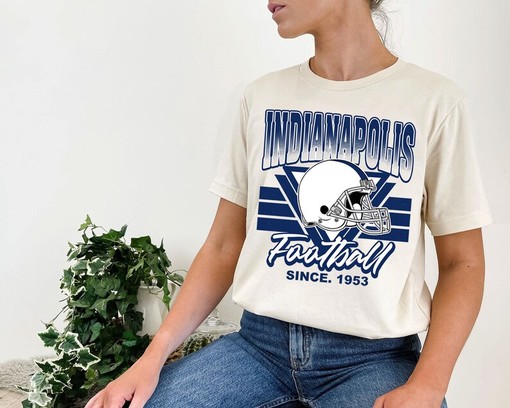 Indianapolis Football Team Sweatshirt, Vintage NFL Shirt for Indianapolis Fans, NCAA Shirts for Men - Image 4