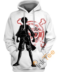 Ink Pirate Luffy Hoodie with 3D Print - Perfect for Anime Fans - One Piece Inspired