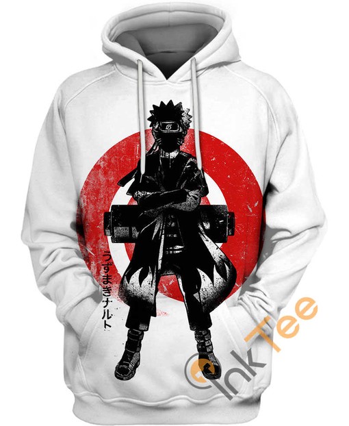 Ink Sketch Style Uzumaki Naruto Hoodie in 3D with Mesmerizing Print