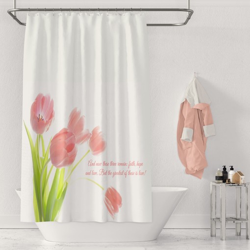 Inspirational Floral Shower Curtain for Motivating Bathroom Decor - Image 2