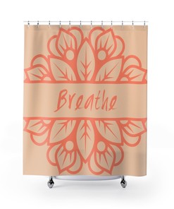 Inspirational Mindfulness Mandala Shower Curtain / Boho Decor / Eclectic Bathroom Accessories / New Home Gift