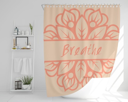 Inspirational Mindfulness Mandala Shower Curtain / Boho Decor / Eclectic Bathroom Accessories / New Home Gift - Image 3