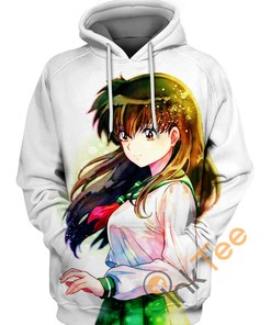 Inuyasha And Kagome Love Story 3D Hoodie - Women's All Over Print Zip Up Hoodies