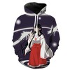 Inuyasha Kikyo Anime Zip-Up Hoodie All Over Print 3D Custom Design