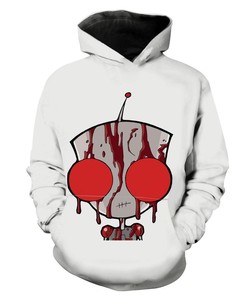Invader Zim Characters 3D Hoodie - Men's All Over Print Zip Up Hoodies