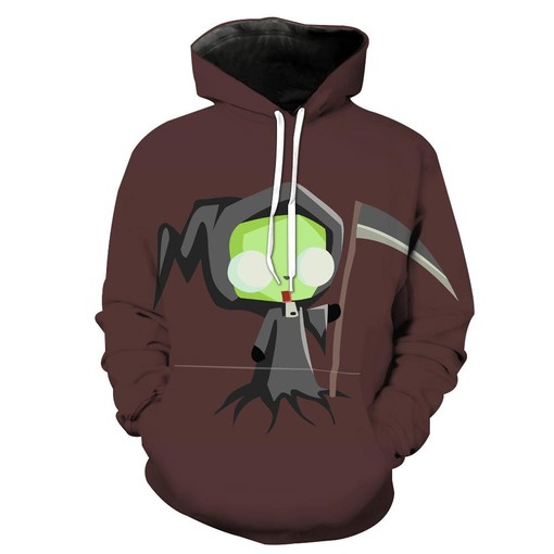 Invader Zim Grim Reaper Hoodie - Men's All Over Print Hoodies