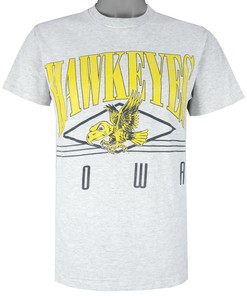 Iowa Hawkeyes Vintage T-Shirt with Spell-Out Logo - Perfect Gift for NCAA Fans