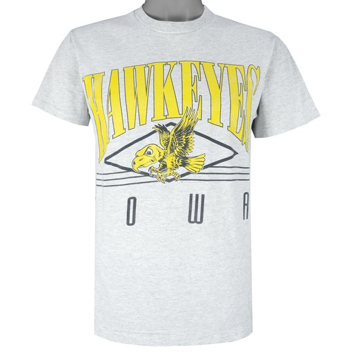 Iowa Hawkeyes Vintage T-Shirt with Spell-Out Logo - Perfect Gift for NCAA Fans
