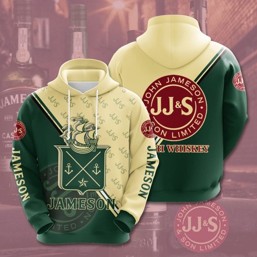 Irish Whiskey Time 3D Hoodie- Men's All Over Print Hoodies