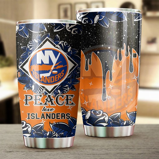 Islanders Fans, Show Your Love with This Peace Love NHL Tumbler - Image 2