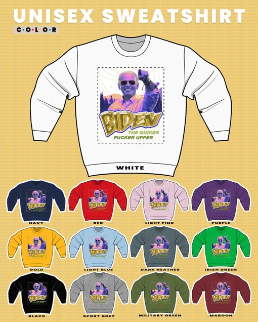 JOE BIDEN Sweater - Retro Political Sweatshirt, Minimalist Movie Shirts - Image 3