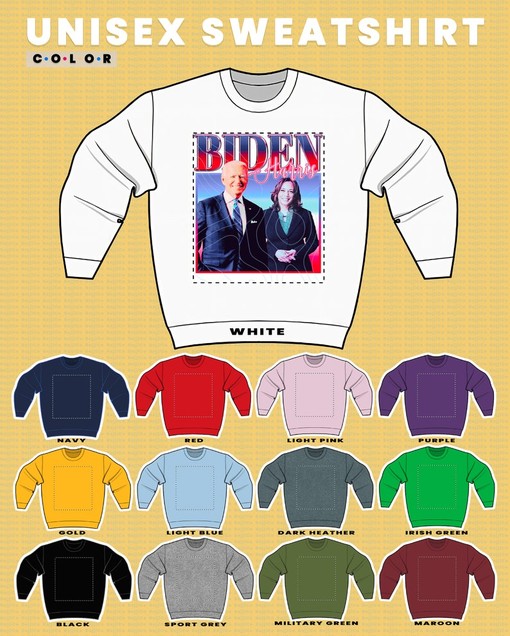 JOE BIDEN Sweater - Vintage Biden Shirt Retro 90s, American President Homage Sweatshirt - Image 3