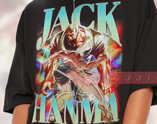 Jack Hanma Retro Tee - Vintage Movie Shirts for Men Who Love Baki Hanma Series Anime - Image 2