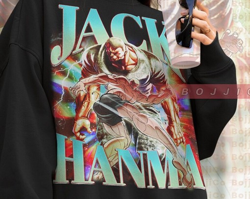 Jack Hanma Sweatshirt - Minimalist Movie Shirts for Baki Hanma Fans - Image 4