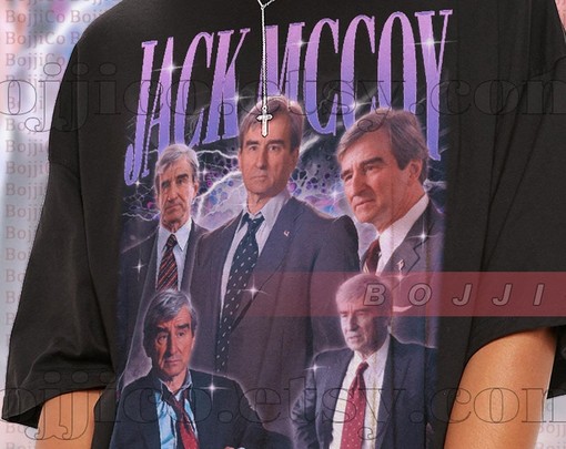 Jack McCoy Retro 90s Vintage Tee - Law And Order SVU Homage T-Shirt - Sam Waterston Fan Gift - Image 2