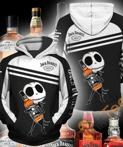 Jack Skellington 3D Hoodie with Jack Daniels Print and Custom All Over Print Design