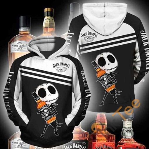 Jack Skellington 3D Hoodie with Jack Daniels Print and Custom All Over Print Design