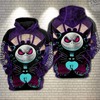 Jack Skellington Couples All-Over Printed Hoodie with All Over Print Design