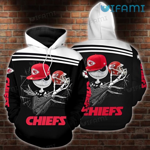 Jack Skellington Hat Football Helmet 3D Hoodie: Show Your Love for KC Chiefs