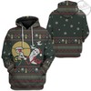 Jack Skellington Santa Claus Christmas Pattern Black All-Over Print Hoodie for Women