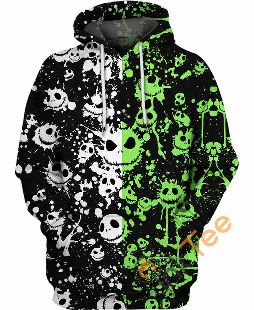 Jack Skellington Takes the Throne as the King of Halloween in 3D All Over Print Hoodie