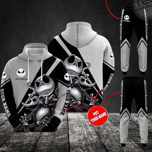 Jack Skellington Unique Combination Design 3D Hoodie in All Over Print Full size
