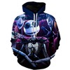 Jack Skellington and Ghost Puppy Zipper Custom All Over Print 3D Hoodie for Halloween