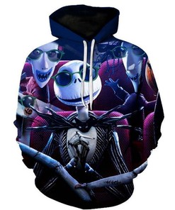 Jack Skellington and Ghost Puppy Zipper Custom All Over Print 3D Hoodie for Halloween