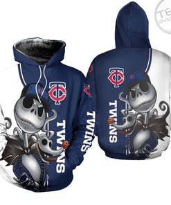 Jack Skellington and Zero 3D Hoodie - Unique Minnesota Twins Design