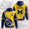 Jack Skellington and Zero Michigan Wolverines 3D Hoodie - Perfect for Fans