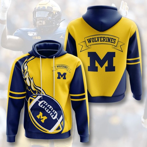 Jack Skellington and Zero Michigan Wolverines 3D Hoodie - Perfect for Fans