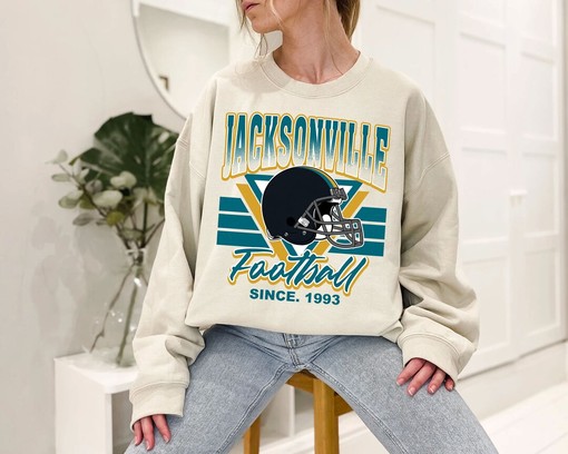 Jacksonville Football Team Sweatshirt, Vintage Retro NFL Shirt for Jacksonville Fans, NCAA Shirts