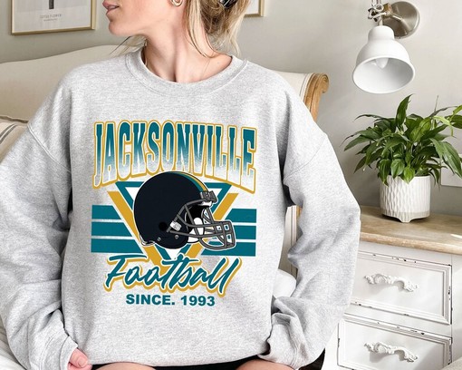Jacksonville Football Team Sweatshirt, Vintage Retro NFL Shirt for Jacksonville Fans, NCAA Shirts - Image 2