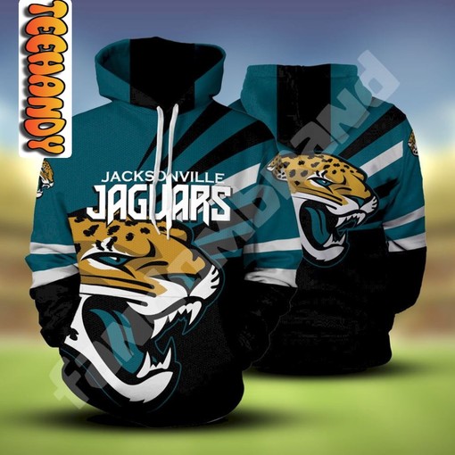 Jacksonville Jaguars All-Over Print 3D Hoodie with Graphic Design for Fans