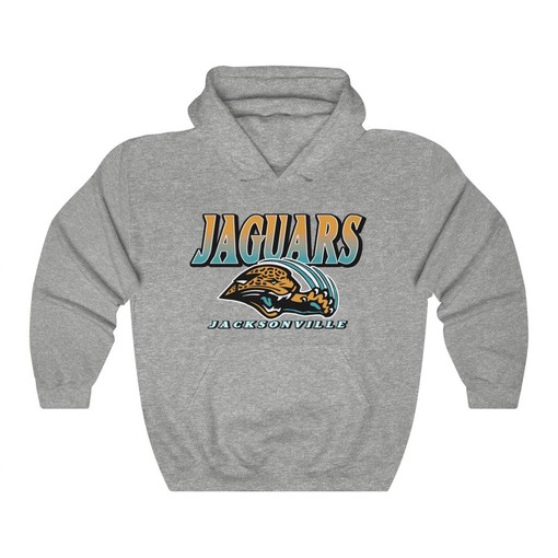 Jacksonville Jaguars Retro 1990s NFL Unisex Hoodie Sweatshirt Sport Shirt with Classic Design - Image 4