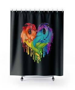 Japanese Dragon Fantasy Shower Curtain for Asian Home Bathroom
