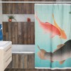 Japanese Fishes Shower Curtain | Vintage Fish Design, Eco-Friendly and Waterproof | Rustic Bathroom Decor
